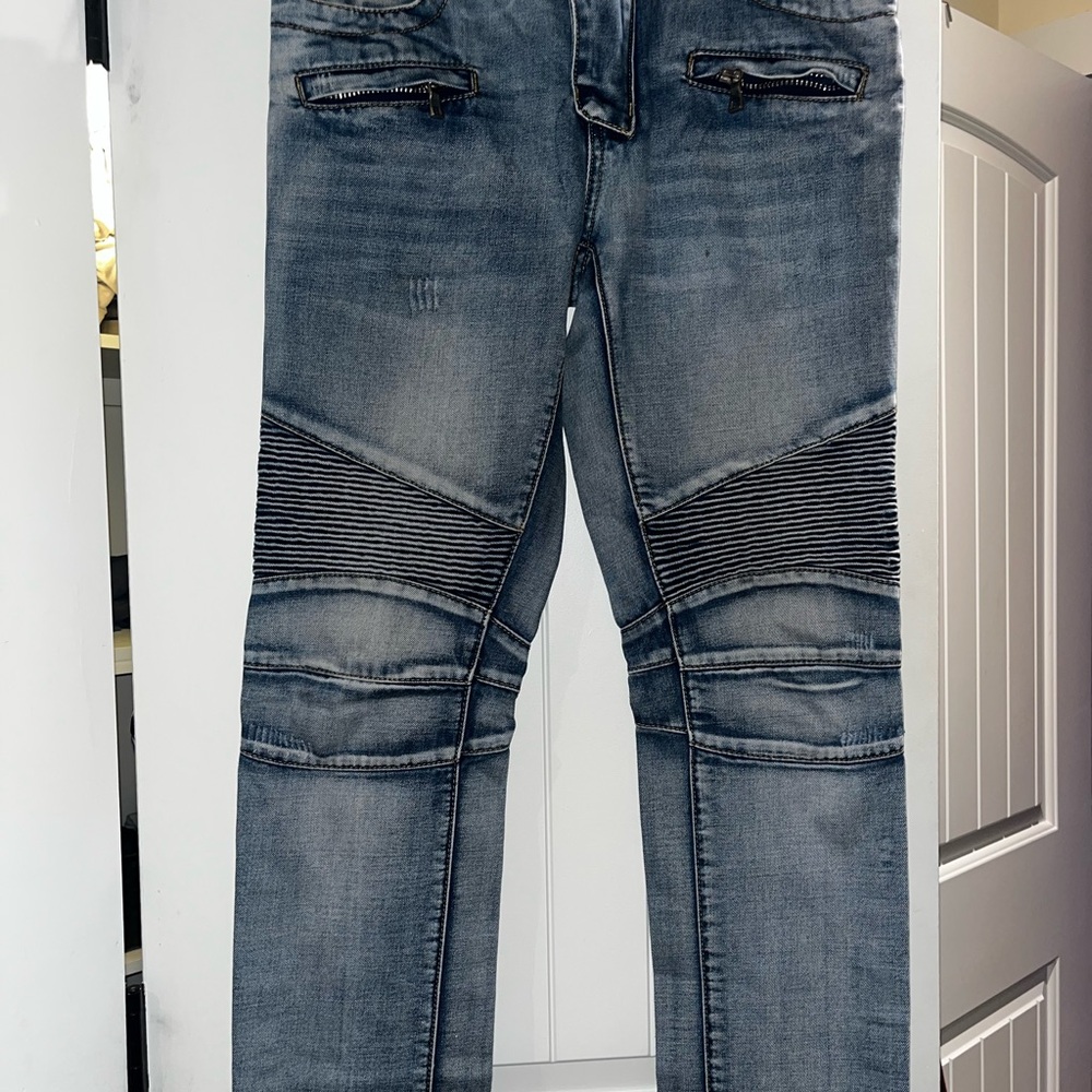 Balmain Distressed light blue Skinny Jeans - Picture 4 of 4